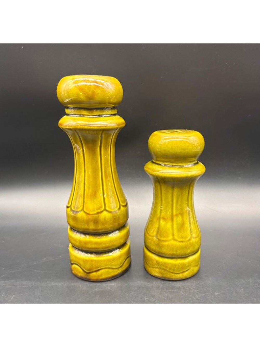Vintage Shakers Los Angeles Potteries Avocado Green Mid Century Modern MCM 1960s - Picture 3 of 10